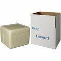 Plastilite Insulated Shipping Box with Biodegradable Cooler 12 1/8'' x 10 5/8'' x 8 5/8'' - 1 1/2'' Thick 451RSL816CPLT